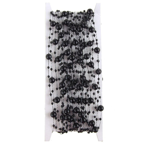 Beaded Wire Garland Link, 10 Yards, Black