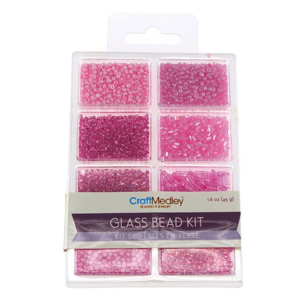 Loose Glass Beads Kit, Blush, 45-gram