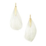 Single Feather Drop Earrings, 3-Inch