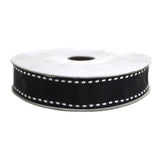 Saddle Stitch Border Grosgrain Ribbon, 5/8-Inch, 10 Yards