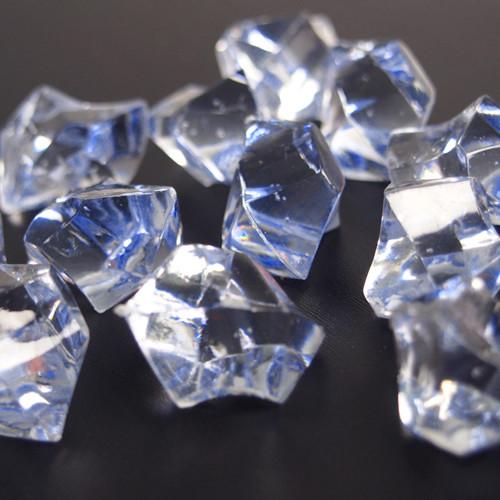 Acrylic Crystal Ice Rocks Table Scatter, 1-inch, 150-Piece, Light Blue