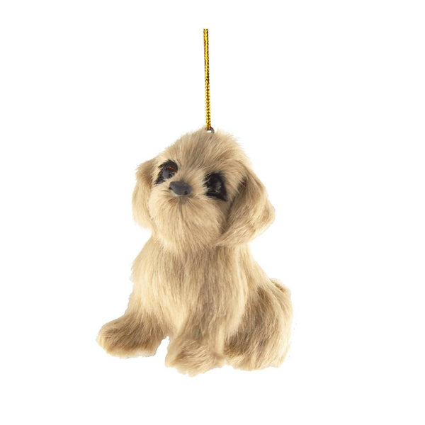 Golden Retriever Plush Dog Christmas Ornaments, Natural, 3-1/2-Inch