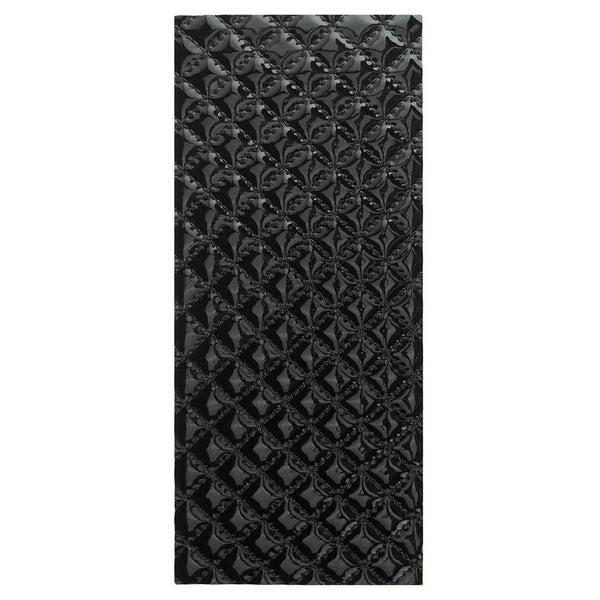 Leatherette Diamond Self Adhesive Sheet Sticker, 9-3/4-Inch, Black