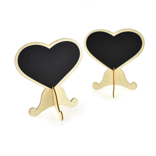 Heart Chalkboard Table Stand, 3-1/2-Inch, 2-Piece