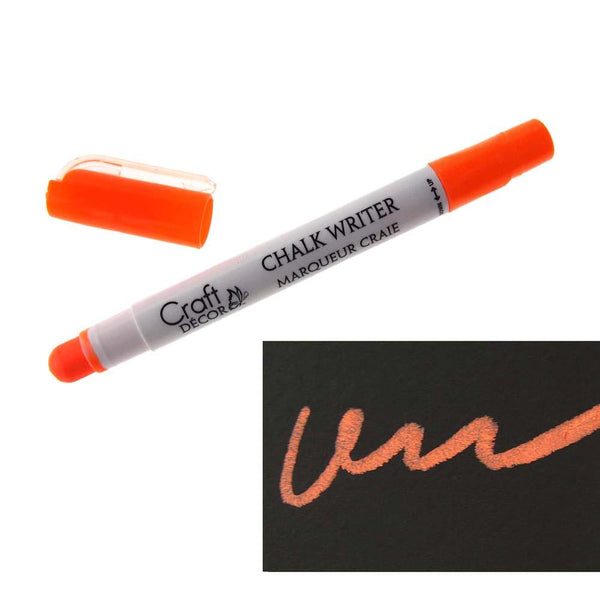 Erasable Chalk Writer, Broad Point, 5-Inch, Neon Orange