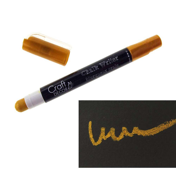 Erasable Chalk Writer, Broad Point, 5-Inch, Gold