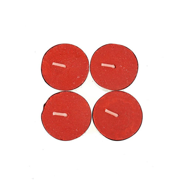 Round Unscented Tea Lights, Red, 1-1/2-Inch, 50-Count