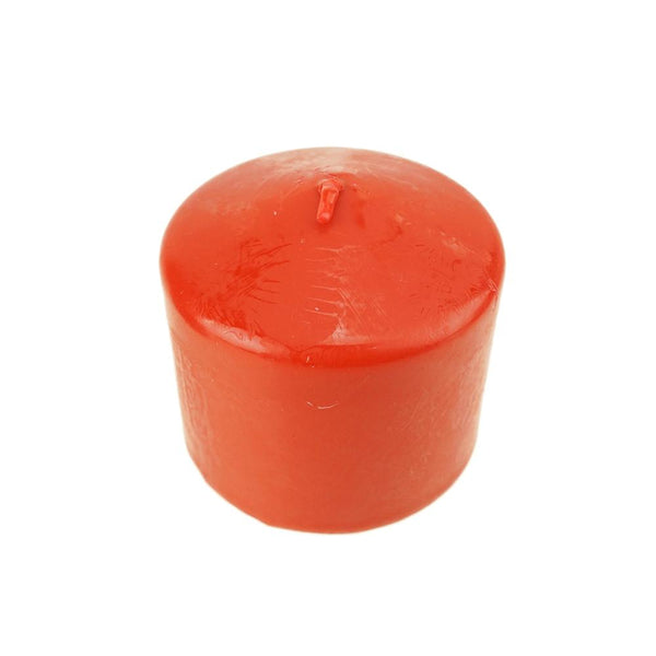 Dome Top Press Unscented Pillar Candle, Red, 3" x 3"