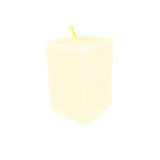 Rectangular Unscented Pillar Candle, 3-Inch