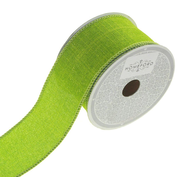 Canvas Glam Ribbon, 2-Inch, 10 Yards, Apple Green