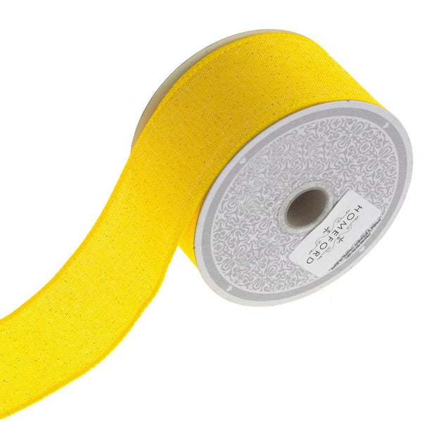 Canvas Glam Ribbon, 2-Inch, 10 Yards Yellow