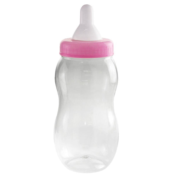 Jumbo Plastic Baby Milk Bottle Coin Bank, 15-Inch, Light Pink