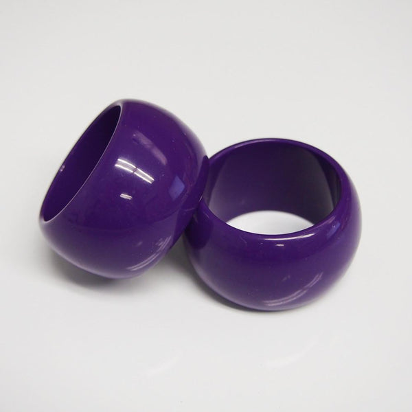 Plastic Ring Napkin Holder, Round, 6-Piece, Purple