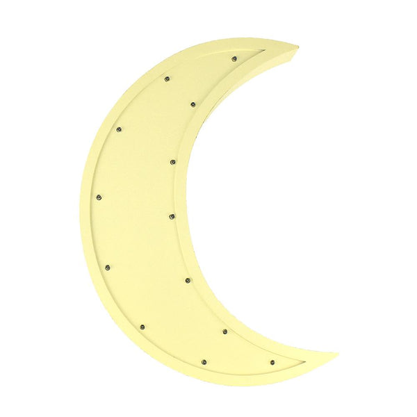 Moon LED Light Up Wall Decor, Yellow, 15-Inch