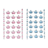 Acrylic Crown Stickers, 3/4-Inch, 8-Strips