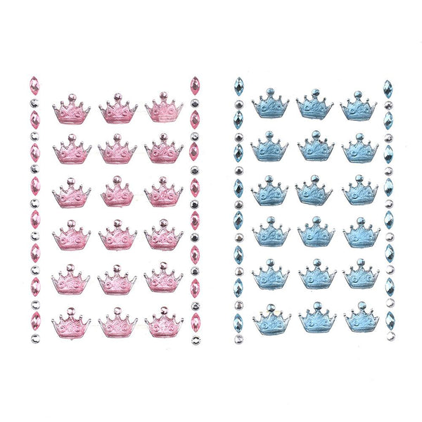 Acrylic Crown Stickers, 3/4-Inch, 8-Strips