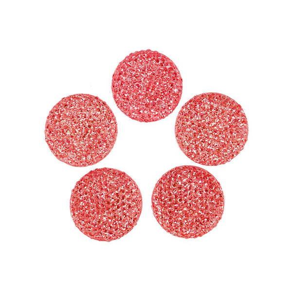 Round Self Adhesive Diamond Cluster Gems, 3/8-Inch, 10-Count, Fuchsia