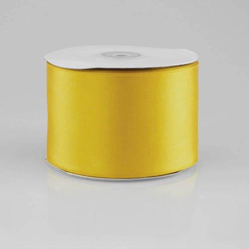 Double Faced Satin Ribbon, 2-1/2-inch, 25-yard, Dark Yellow