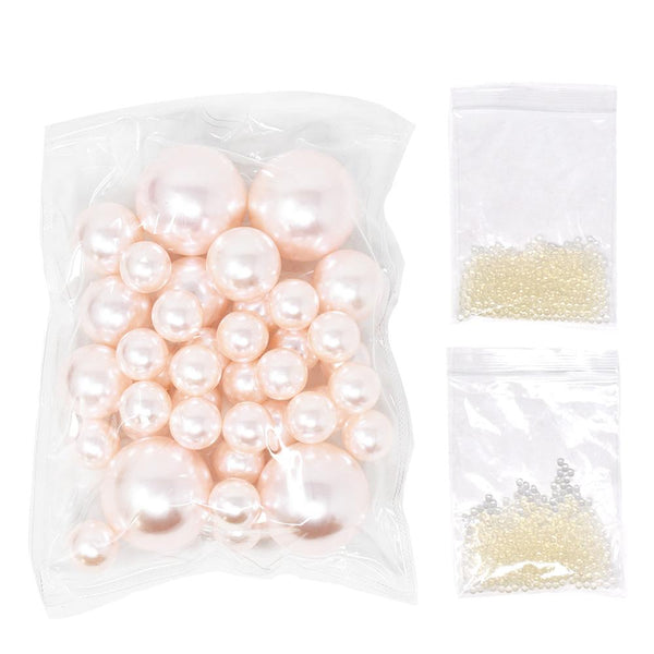 Vase Filler Pearls with Aqua Jelly Beads, Pink, 5/16-Pound