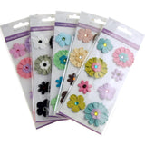 Self Adhesive Assorted Paper Flowers 3D, 8-Count