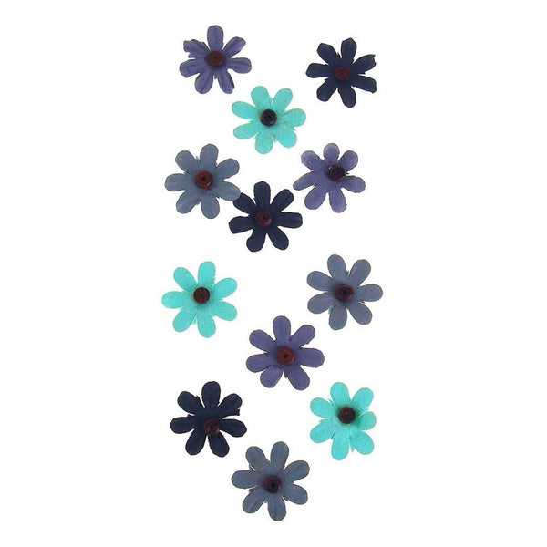 Self Adhesive Assorted Paper Flowers 3D, 1-Inch, 12-Count, Paradise