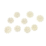 Handmade Paper Floral Embellishments With Pearls, 1-Inch, 32-Piece