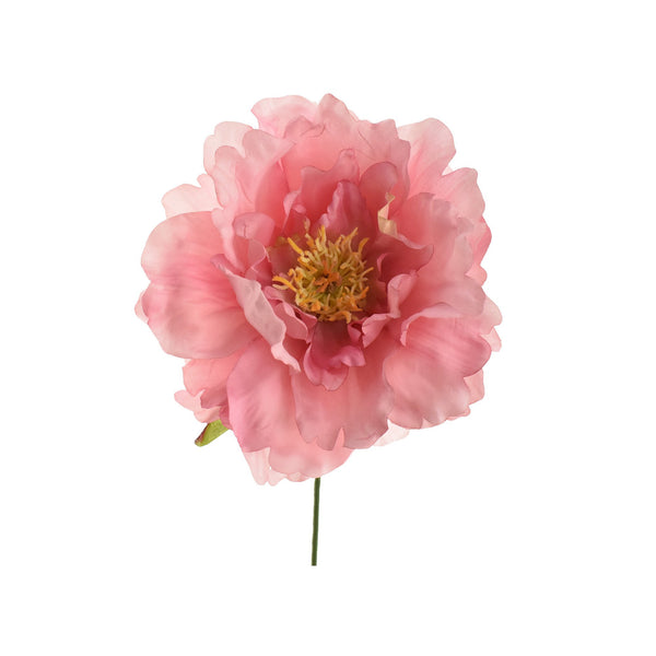 Artificial Peony Pick, Pink, 8-Inch