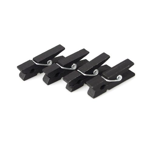 Black Wooden Chalkboard Peg Clothespins, 1-5/8-Inch, 21-Piece