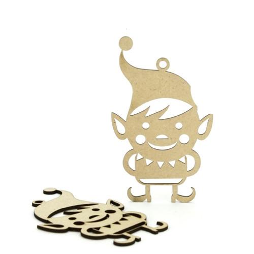 Santa's Dwarf Laser Cut Ornaments, 4-Inch, 2-Piece