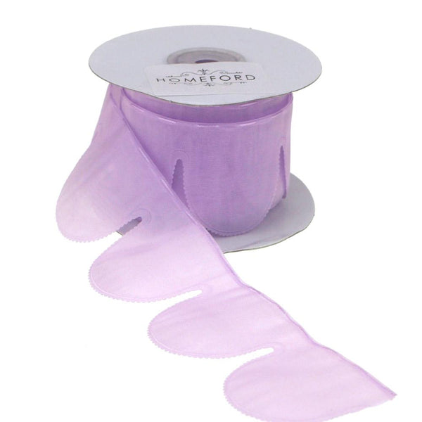 Flower Pouch Pull Bow Organza Ribbon, 2-Inch, 10 Yards, Lavender