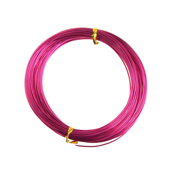 Aluminum Wire Craft Metal, 18 Gauge, 1 mm, 15 Yards, Fuchsia