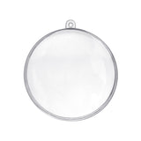 Fillable Plastic Clear Oval Ornament, 12-Count