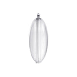 Fillable Plastic Clear Oval Ornament, 2-3/4-Inch, 12-Count