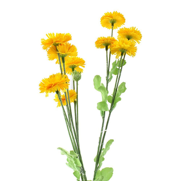 Artificial Aster Daisy Spray, Yellow, 29-Inch