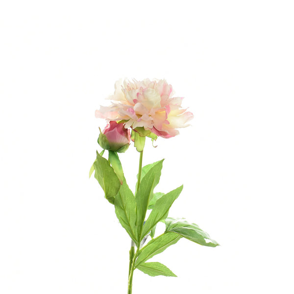 Artificial Peony Flower Spray, 28-Inch, Pink