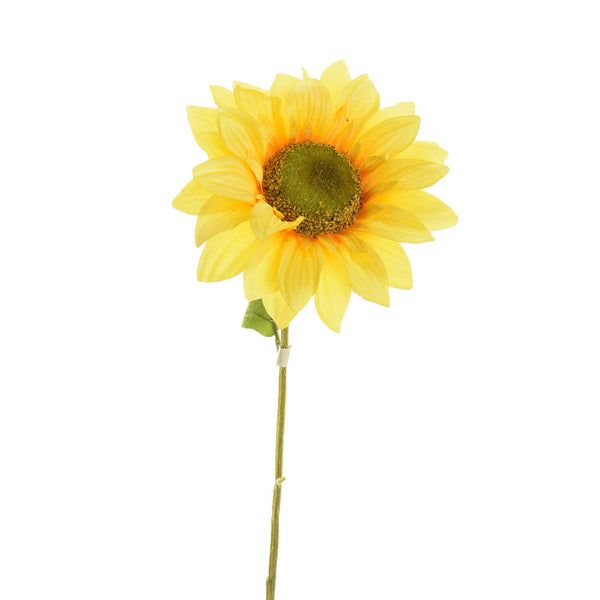 Artificial Sunflower Spray, Light Yellow, 24-Inch