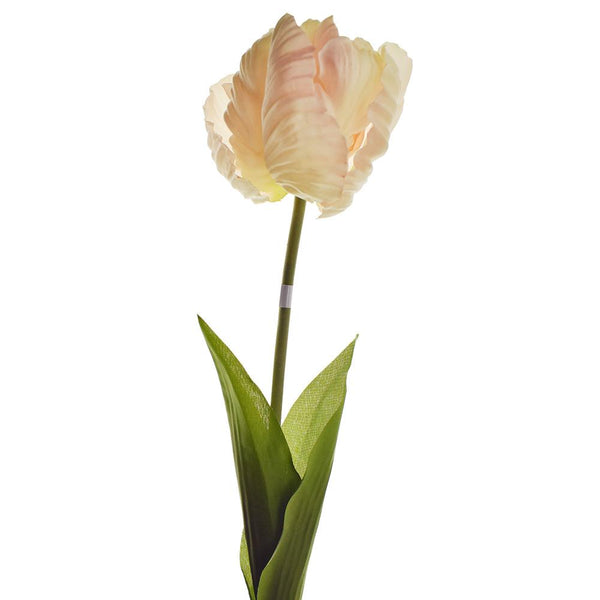 Artificial Parrot Tulip Stem, Soft Pink, 26-Inch