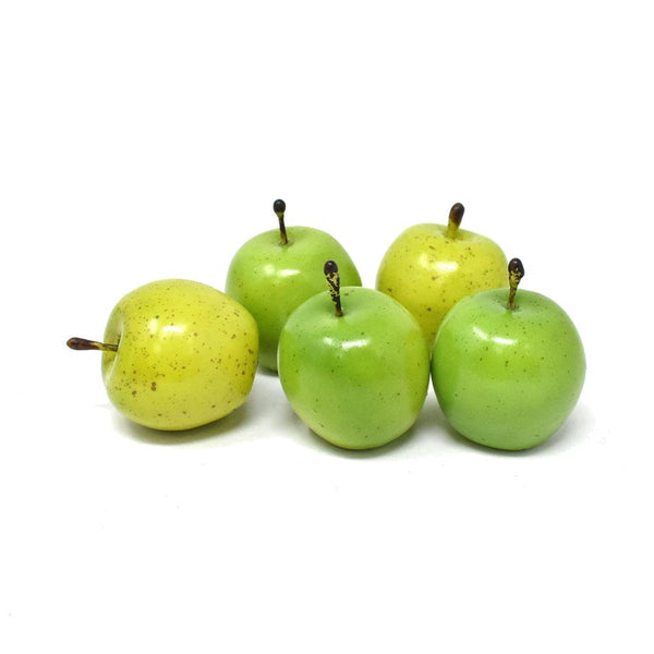 Mini Realistic Home Decor Apples, Green, 2-Inch, 12-Piece