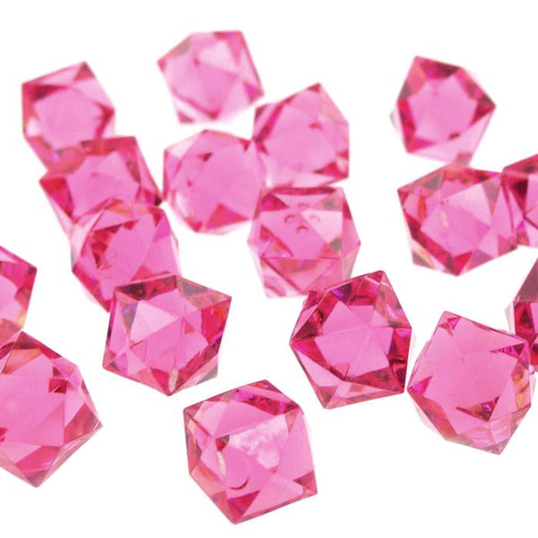 Acrylic Ice Rocks Twelve Point Star, 3/4-Inch, 150-Piece, Fuchsia