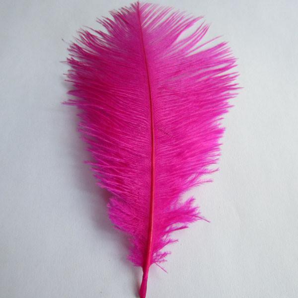 Ostrich Feather Decorative Centerpiece, 15-Inch, 1-Piece, Fuchsia