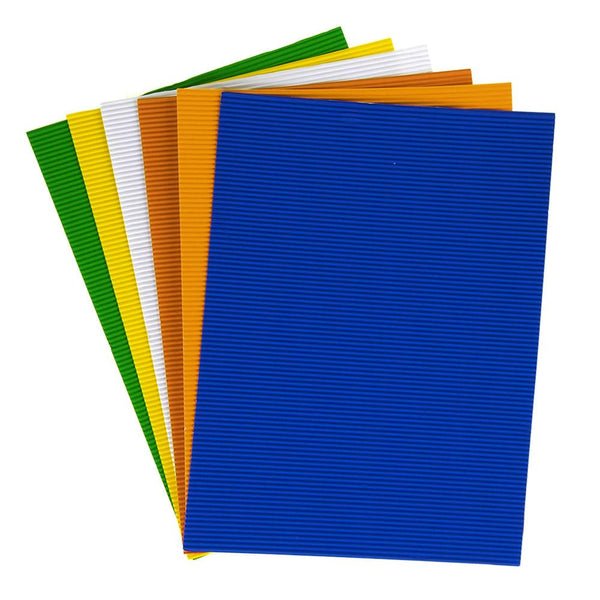 Corrugated Paper Card-stock Sheets, Assorted, 11-Inch, Brights