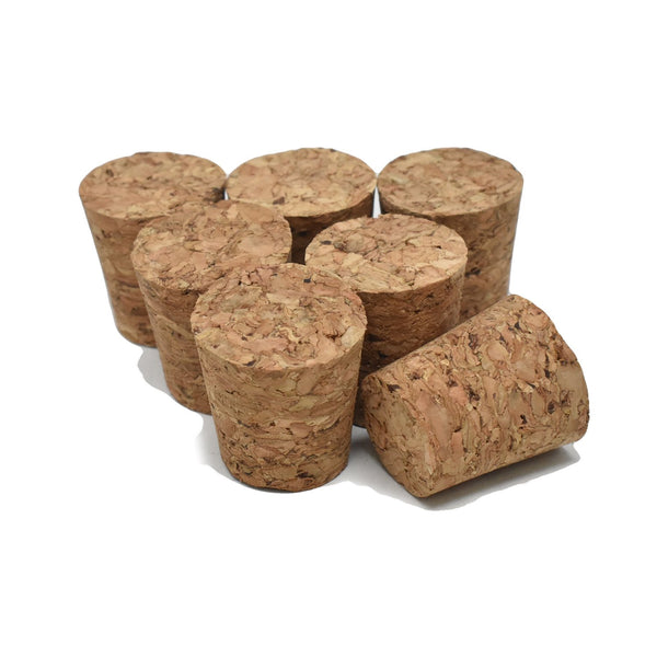 Tapered Cork Stopper, Natural, 3/4-Inch, 7-Count