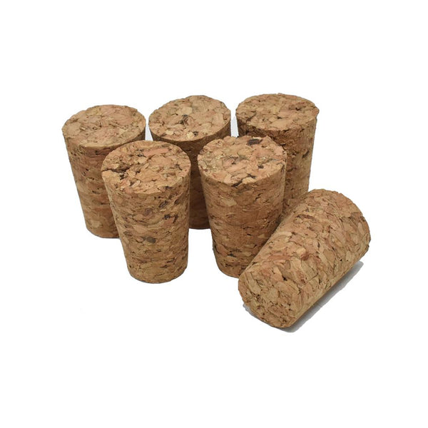 Tapered Cork Stopper, Natural, 5/8-Inch, 6-Count