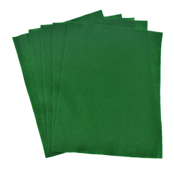 Premium Craft Felt Sheets, 8-1/2-Inch x 11-Inch, 5-Count, Kelly Green