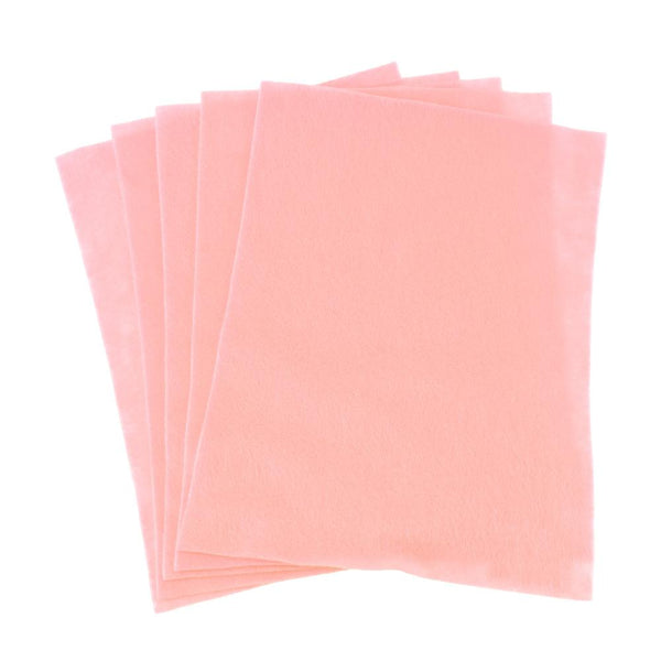 Premium Craft Felt Sheets, 8-1/2-Inch x 11-Inch, 5-Count, Light Pink