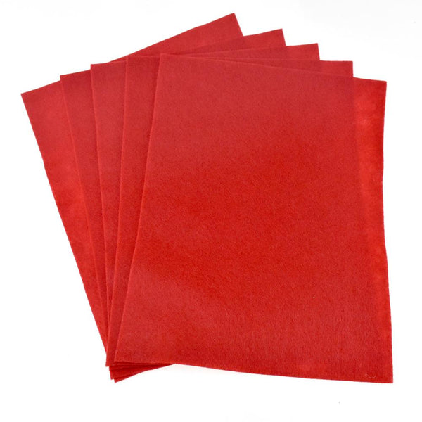 Premium Craft Felt Sheets, 8-1/2-Inch x 11-Inch, 5-Count, Red