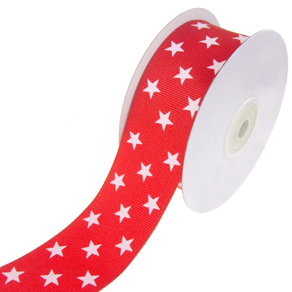 Cosmic Star Printed Grosgrain Ribbon, Red, 1-1/2-Inch, 10-Yard