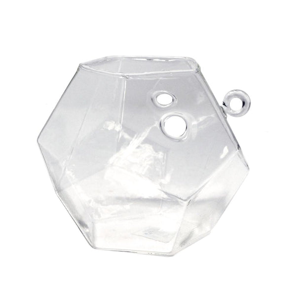 Clear Acrylic Glass Geometric Hanging Terrarium, 4-1/2-Inch