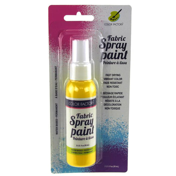 Fabric Color Spray Paint, 59mL, 5-Inch, Sunshine Yellow