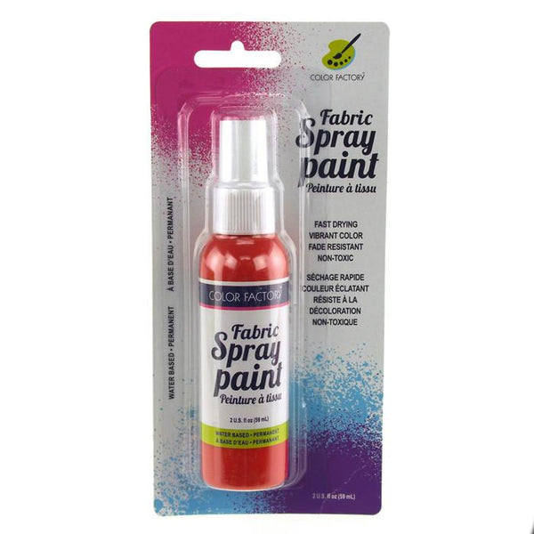 Fabric Color Spray Paint, 59mL, 5-Inch, Cherry Red